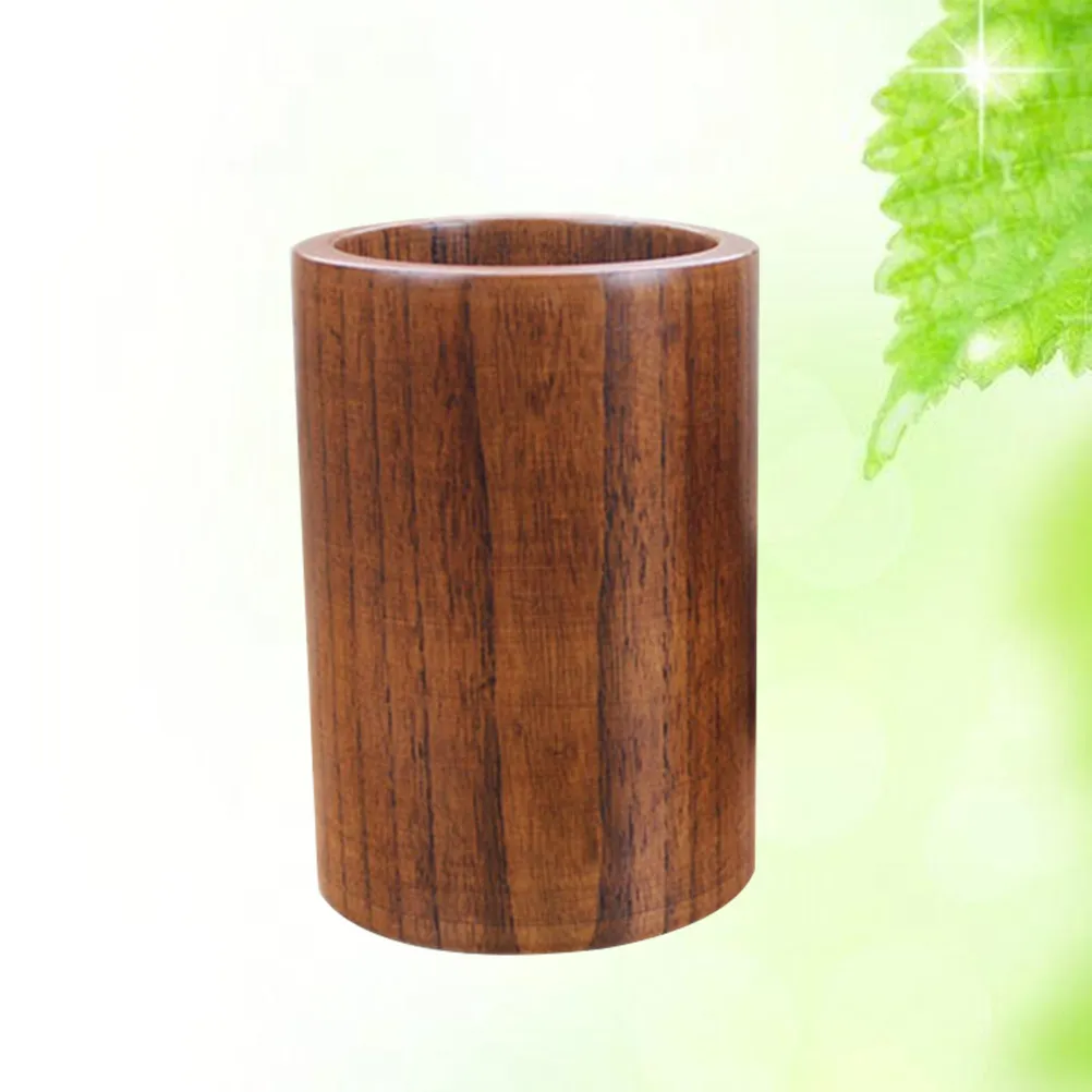Elegant Solid Wood Utensil Holder Kitchen Tool Organizer Crock for Cooking Essentials Chopsticks Spatula Tongs Fork Spoon