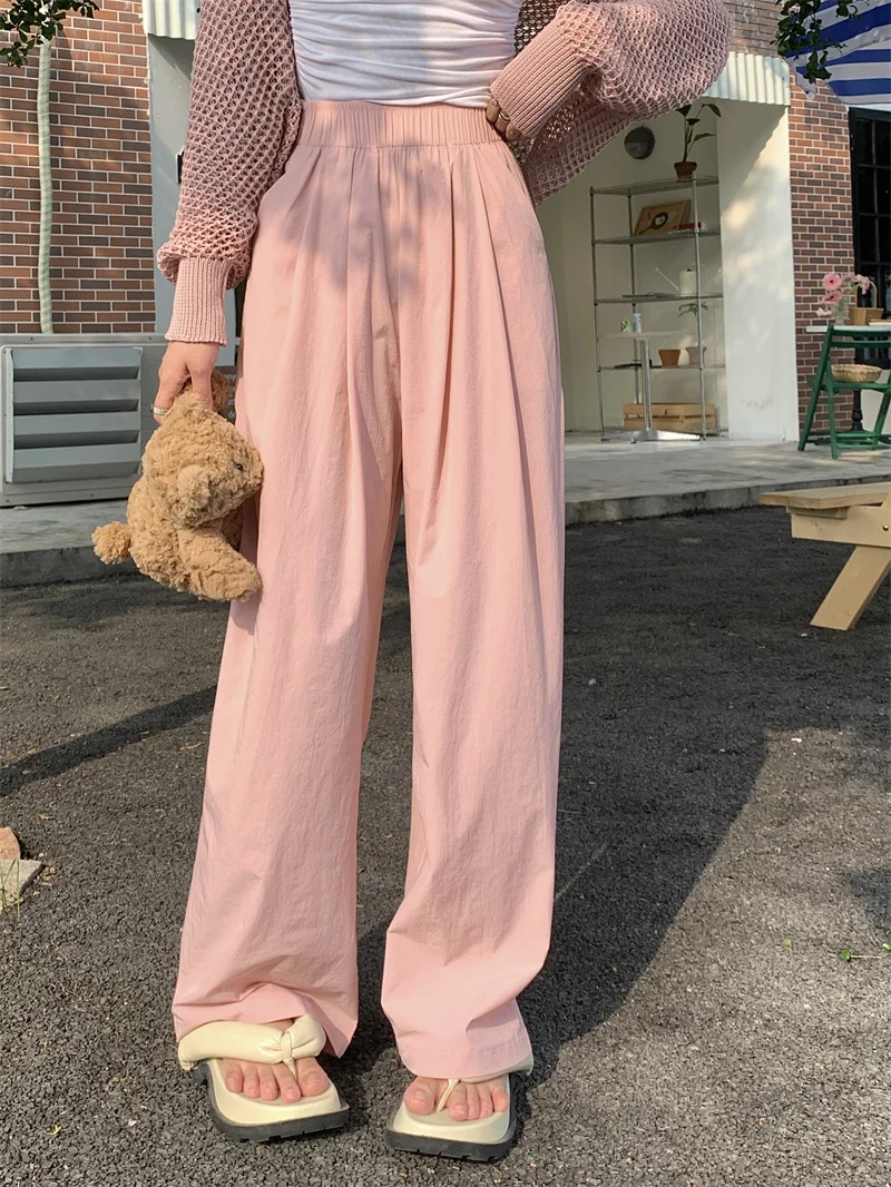 Loose Suit Pants For Women In Summer Shake Pants Casual Pants Drape High Waist Straight Wide Leg Pants