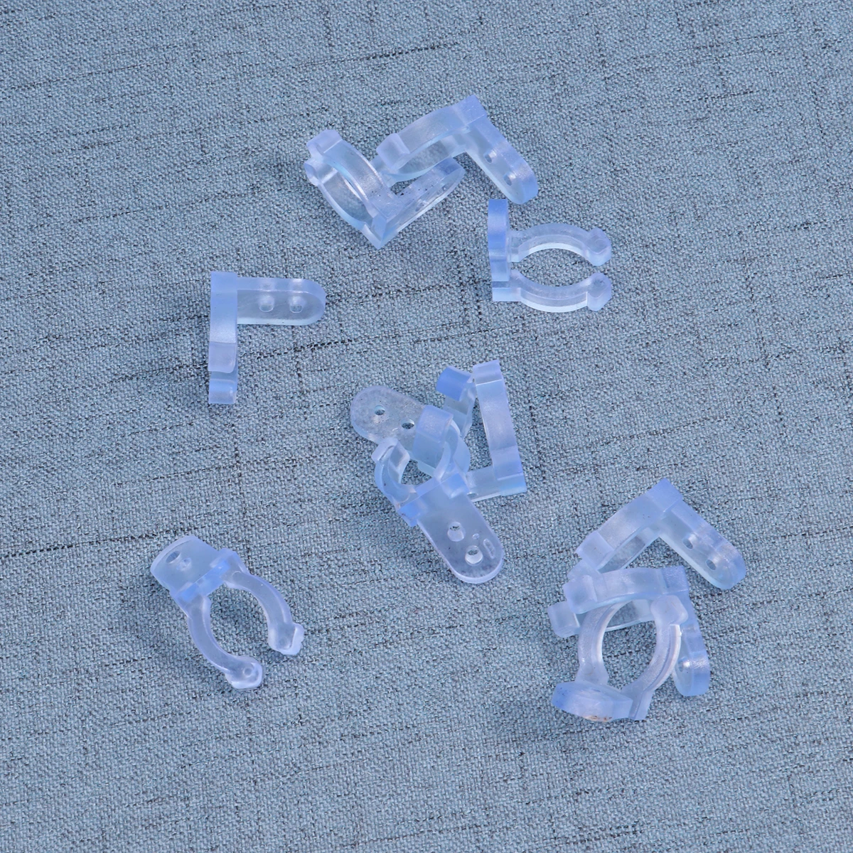 

10pcs LED Rope Light Clips Card Code Fixing Clip Mounting Clips PVC Plastic Metal Deck Wall Outdoor Wedding Party