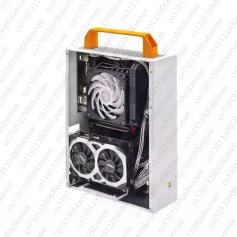 K66Air Portable Portable Mini Desktop Computer with 1U Power Supply and MATX Small Mainframe Case