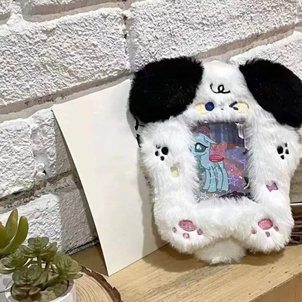 Cute Plush Photocard Case Student Card Holder Bag keychain Star Shape Photo Card Holder Idol Photos Protective Cover Cartoon