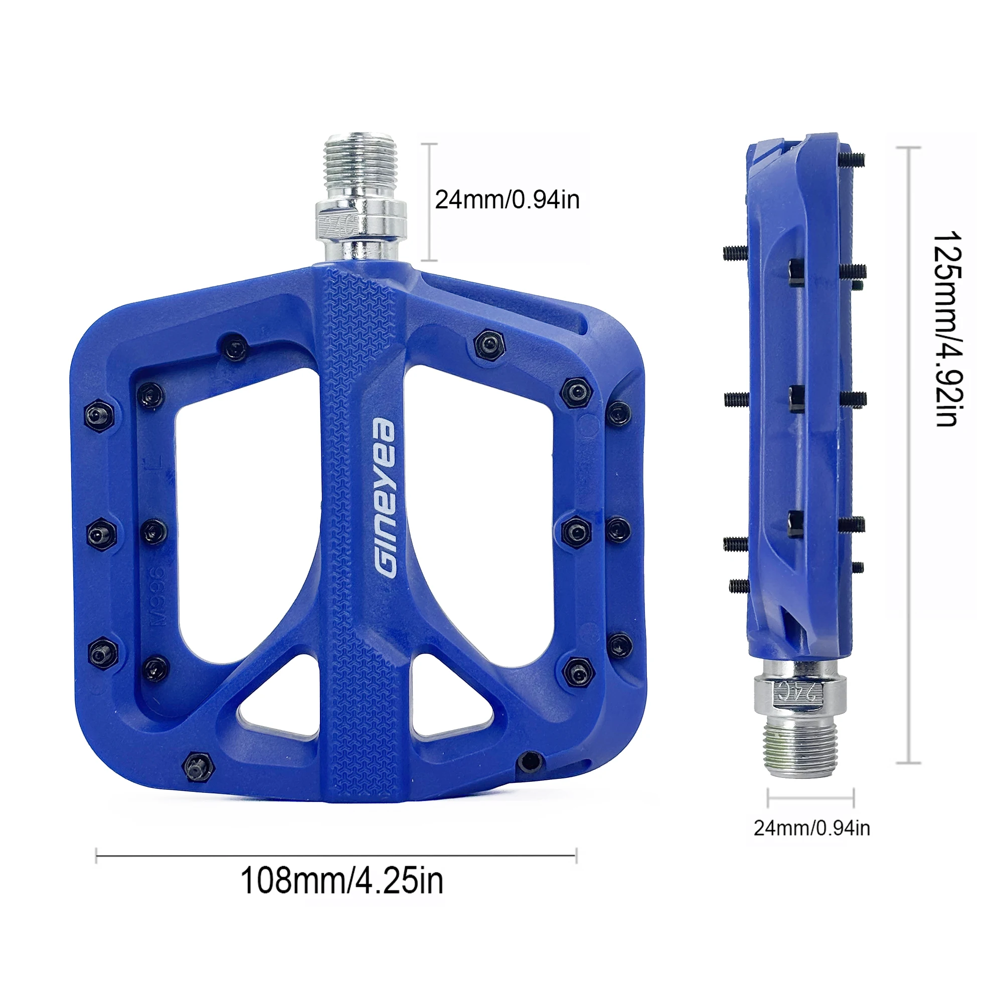 Gineyea Mouantain Bicycle BikePedal Anti-slip Ultralight Nylon  MTB Mountain  Pedal 2 Sealed Bearings Pedals Bicycle Accessories image 4