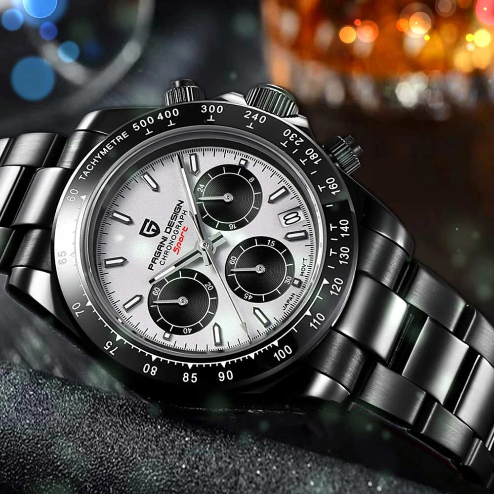 PAGANI DESIGN Top Marke männer Sport Quarz Uhren Saphir Edelstahl Wasserdicht Chronograph Uhr Mans Relogio Masculino