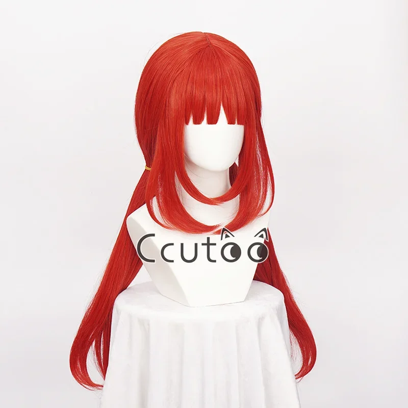 ccutoo Genshin Impact Nilou syntetyczna peruka do cosplay długa prosta czerwona peruka Cosplay Anime peruka do cosplay s włosy termoodporne + czapka z peruką