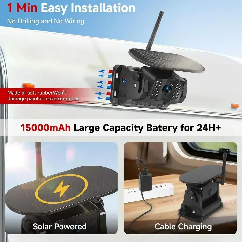 Magnetic Wireless Backup Camera with 7