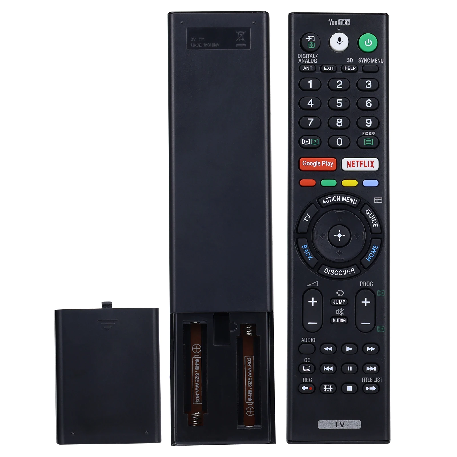 Voice Replacement Remote for Sony-TVs and Bravia-TVs，for All Sony 4K UHD LED LCD HD Smart TVs