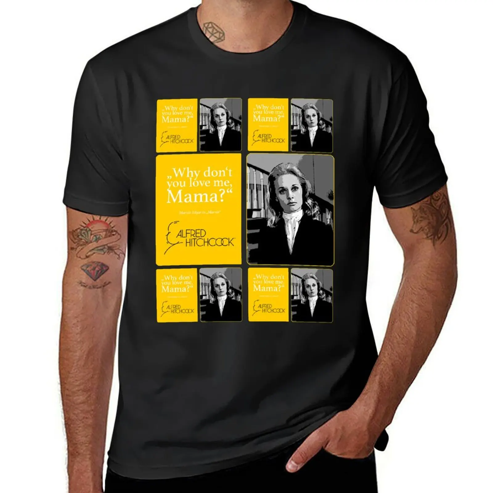 Mama, Alfred Hitchcock, Quote Marnie, Officially Licensed Fan Art T-Shirt funnys quick drying mens clothes