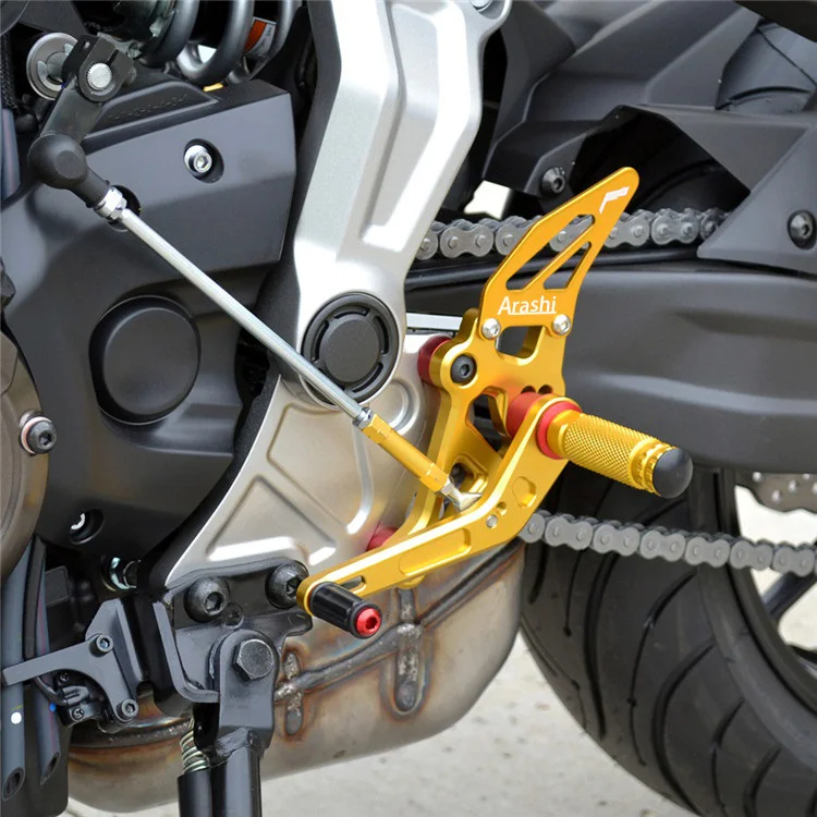 Arashi Motorcycle accessories footrest pedal foot peg Rearset Rear Set foot rest For YAMAHA MT07 FZ07 MT-07 FZ-07 2014-2022