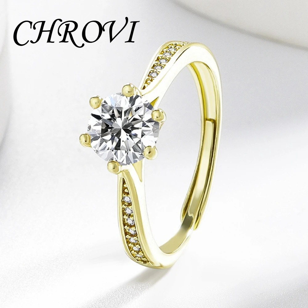 Luxury-Style 925 Sterling Silver Fashion Women's Jewelry - Eight-Pointed Arrow Ring - Women's Six-Prong Ring