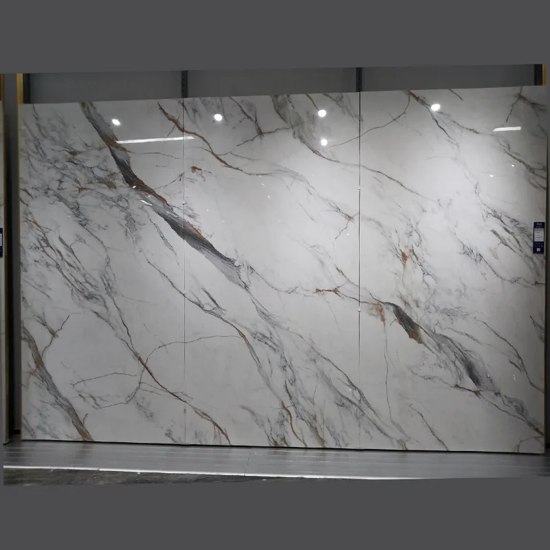 1200 * 2400 * 9 real rock slab engineering rock slab hotel luxury stone jade black and white gray series color complete home