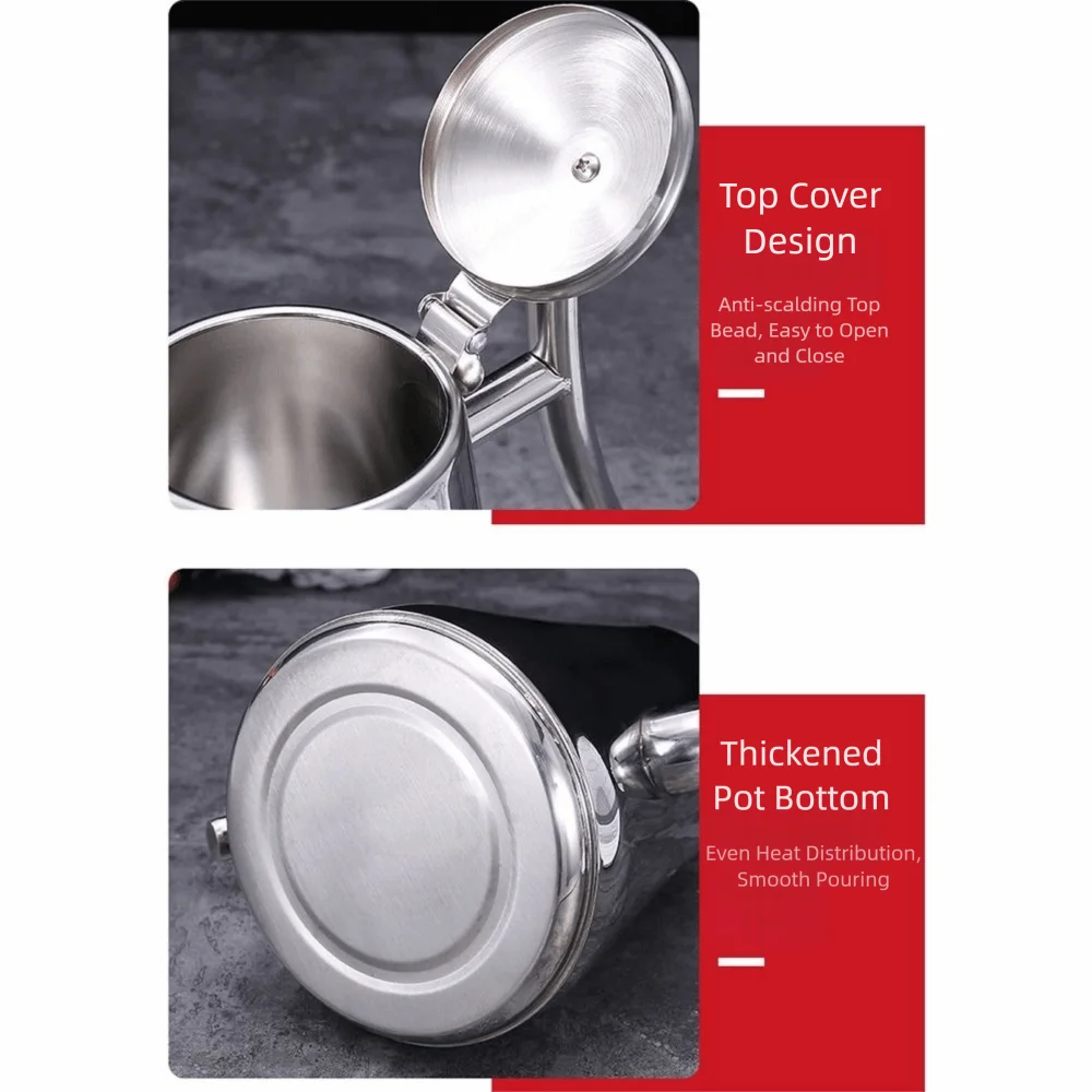 Removable Tea Pot With Filter Thickened with Lid Stainless Steel Teapot 1L/1.5L/2L Anti-scald Coffee Kettle Hotel Use view 5