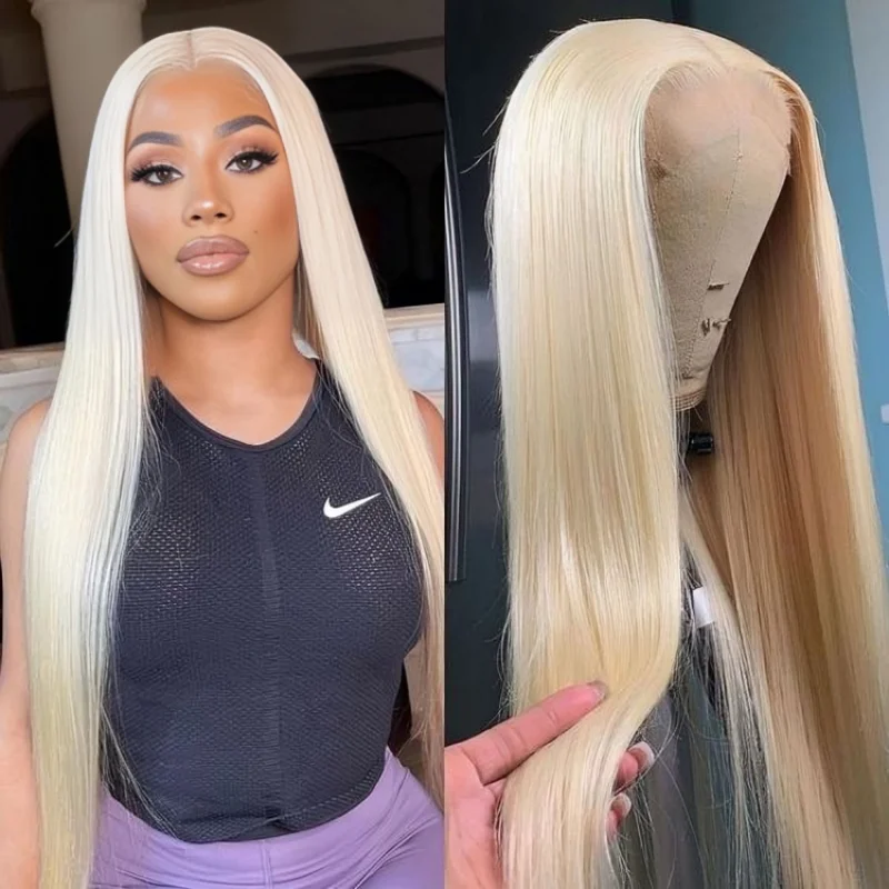 30 Inch Blonde 613 Bone Straight 13x6 Hd Transparent Lace Frontal Wigs Human Hair Brazilian 100% Colored Wig For Women Choice