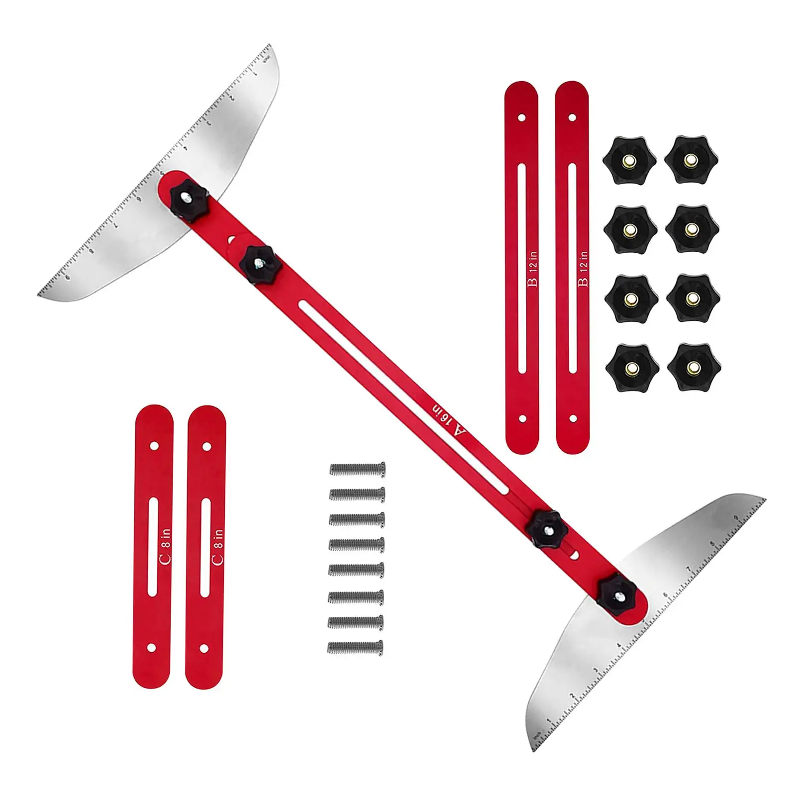 Stair Treads Gauge Template Tool Easily Adjust Angle, Length And Height