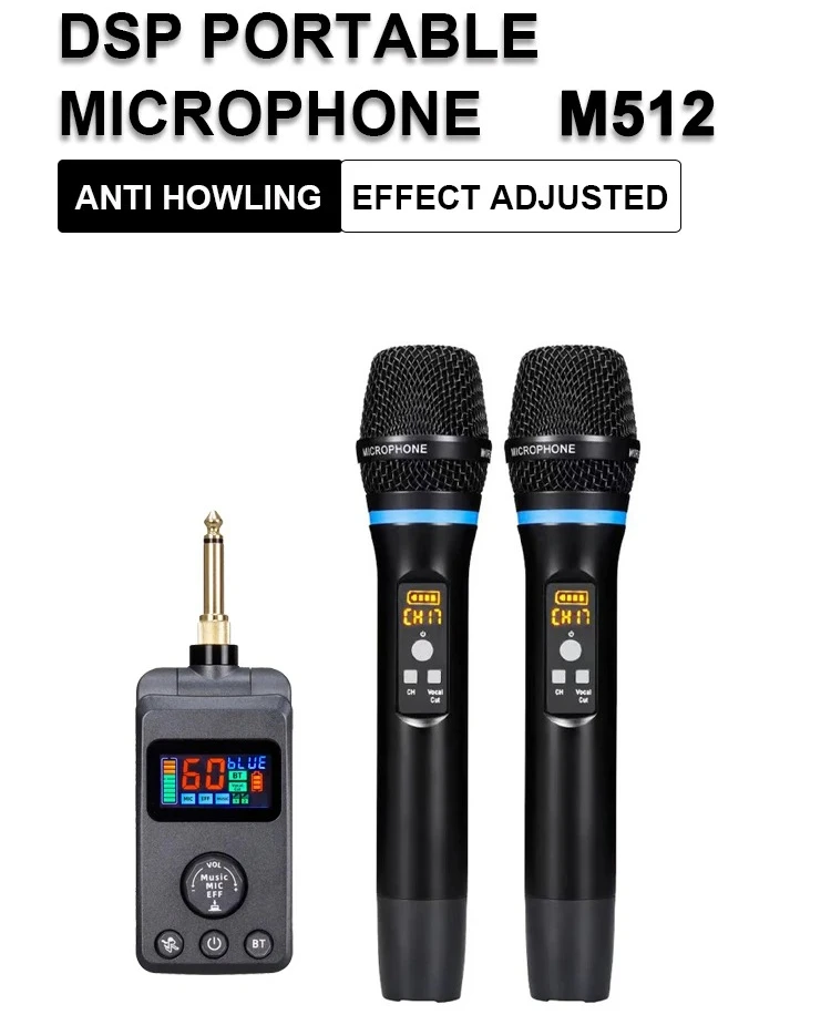 

M50 Wireless Microphone DSP Anti-whistling Reverb Anti-whistling Reverb Bluetooth Microphone Singing Home Entertainment KTV