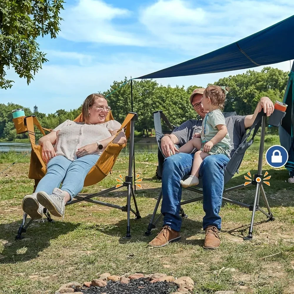 

Hammock Camping Chair, Oversized Swinging Chair with Adjustable Back and Seat Height for Outdoor Lawn, Backyard and Patio