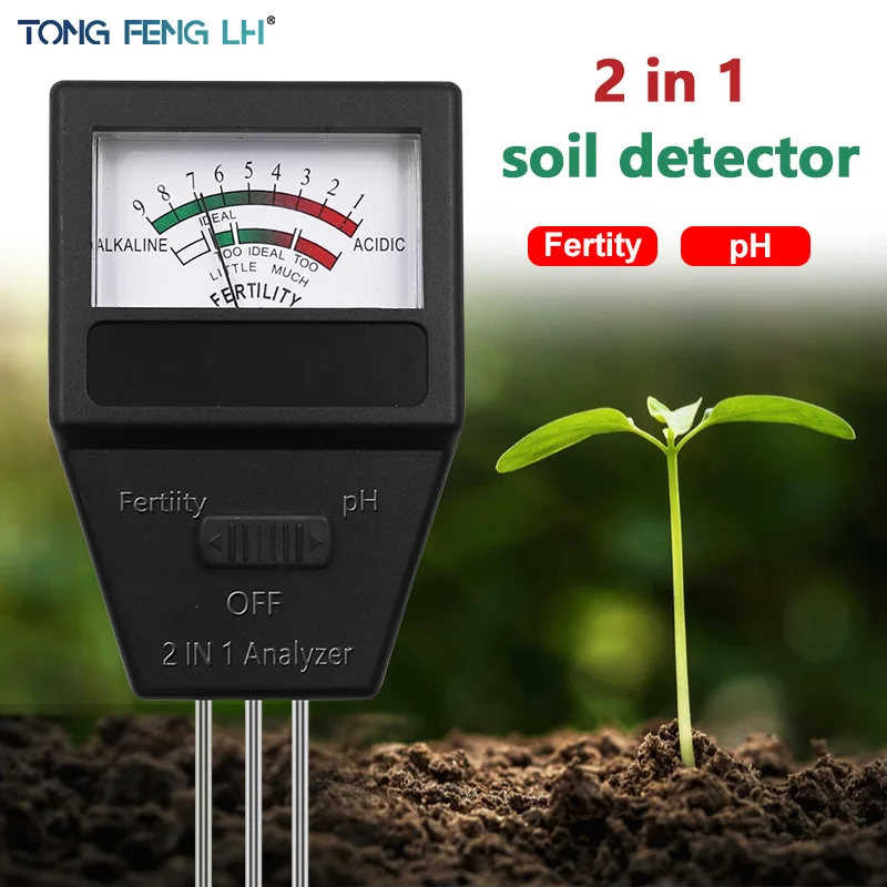 Medidor de Sensor de Umidade do Solo Planta Fértil ph Tester Monitor Fertilidade Acidez Teste Alcaloide Analisador Solo Jardinagem Detector pc