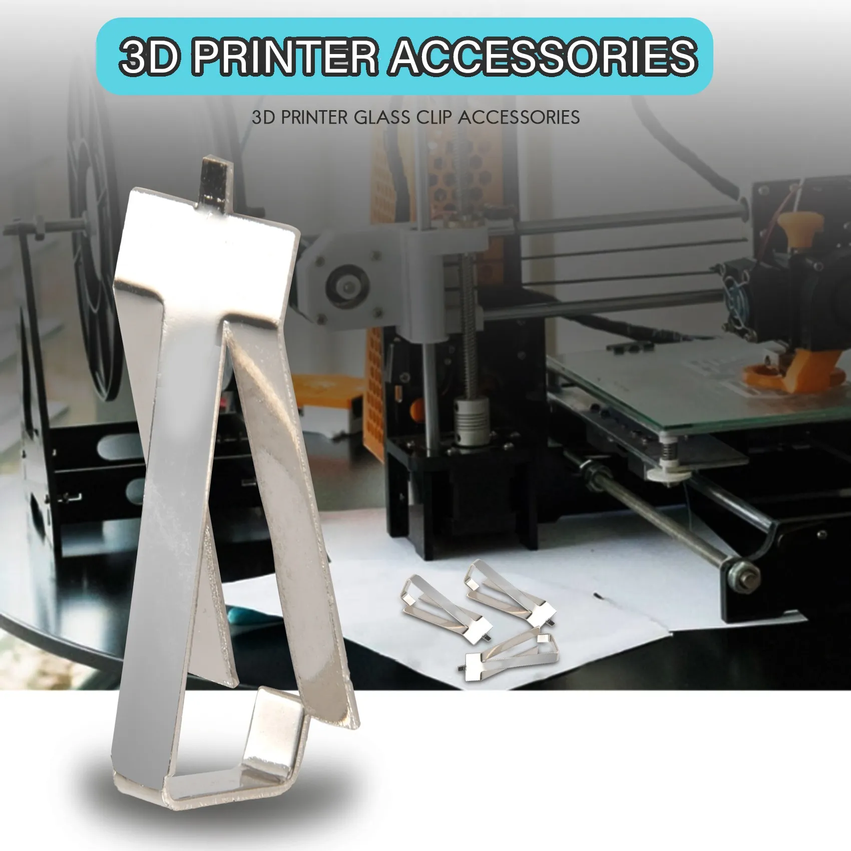 

for Ender 3 Glass Bed Spring Turn Clips for Creality Ender 3 Pro,Ender 3S,Ender 5 Pro,CR-20 PRO,CR-10S Pro 3D PrinterJAS