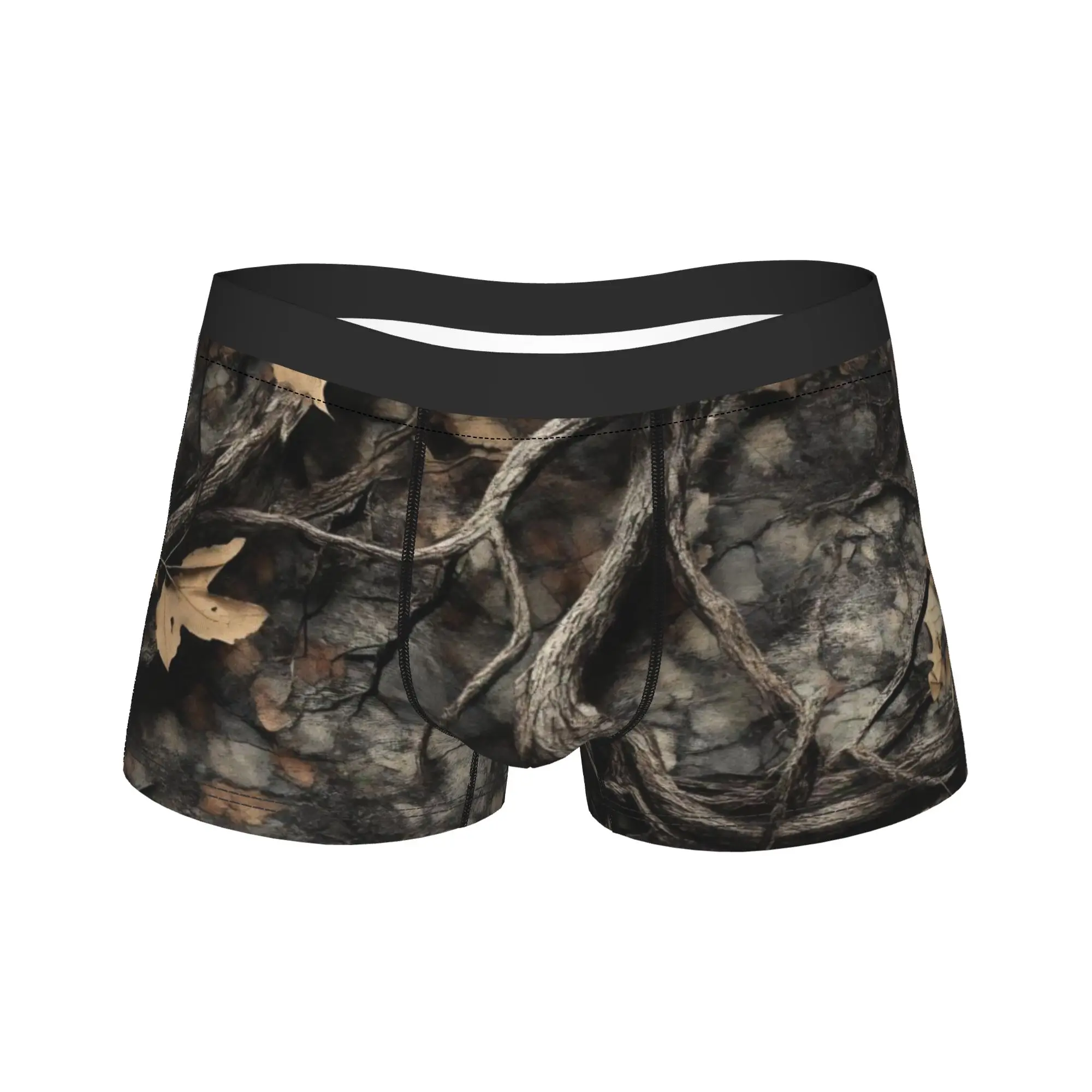 Green And Brown Camo  Underwear  Custom Boxer Shorts High Quality Males Underpants Soft Trend Boxer Brief Birthday Present