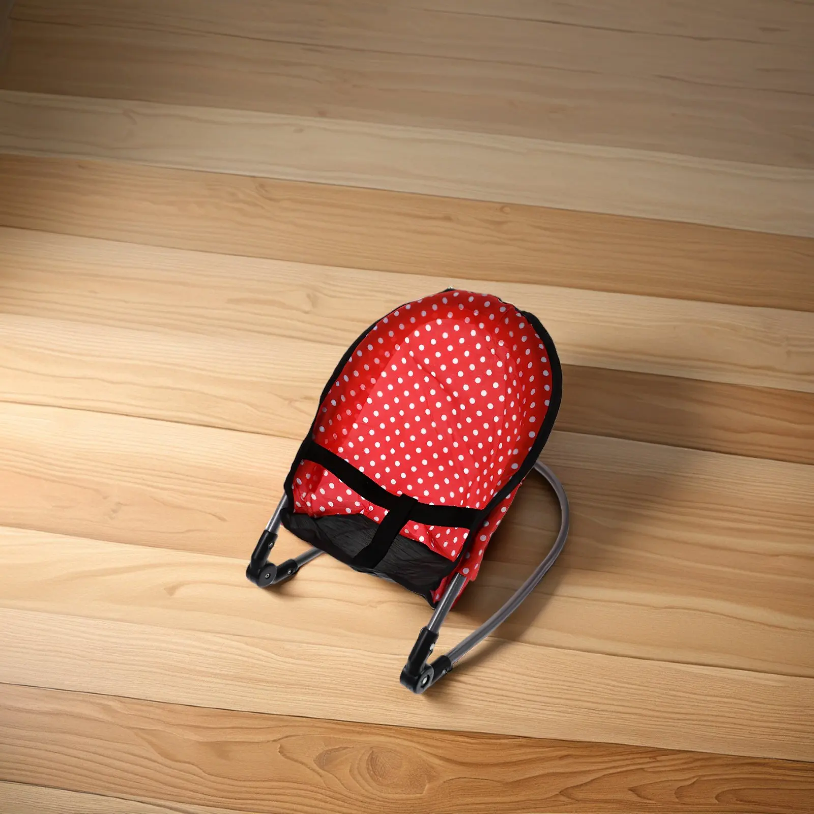 

1Set Baby Rocking Chair Swing Set Accessories for Girls Pretend Play Roleplaying Durable Iron Frame Nursery Furniture