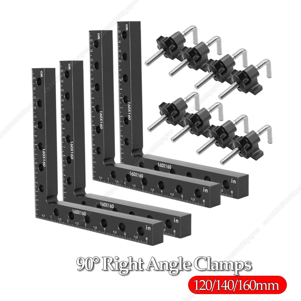 

90 Degree Positioning Squares Right Angle Clamps -Aluminum Alloy Fixing Clip - Woodworking Carpenter Corner Clamping Square Tool