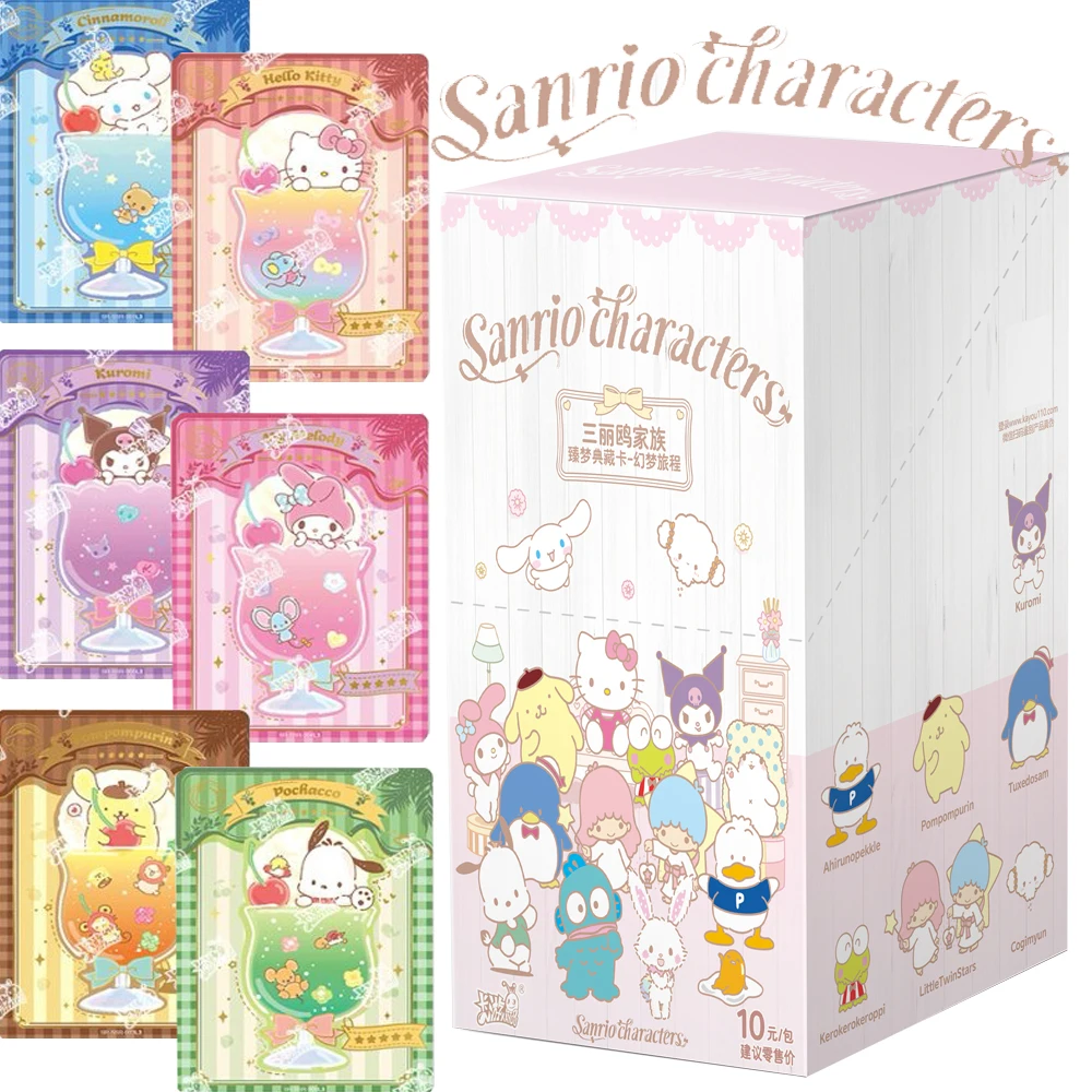 

KAYOU Sanrio Collection Cards for Children Anime Cute Kuromi Pochacco Pompom Purin Colorful Summer Bubble Cards Christmas Gifts