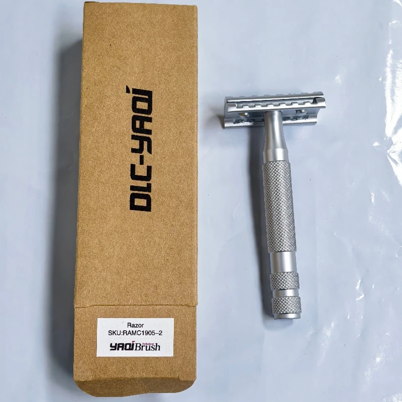 2026 YAQI Professional KNIGHT-HELMET razor Head Stainless Steel Handle DE Safety Razor for Men Shaving
