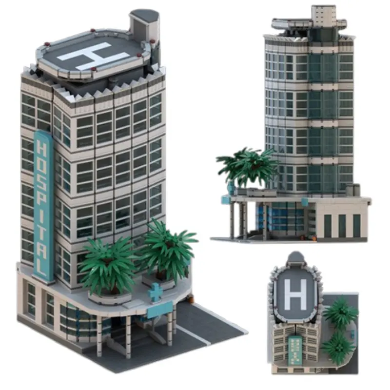 

Spot MOC-166376 2568pcs Hospital DIY small particle assembly building blocks educational toy model gift set ornaments