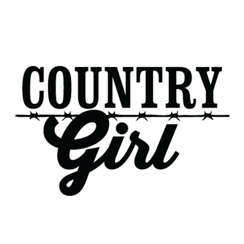 Country Girl Cowgirl Cowboy Southern Funny Vinyl Decal Sticker Car Stickers Window Car Decoration Waterproof Decal wide 18cm