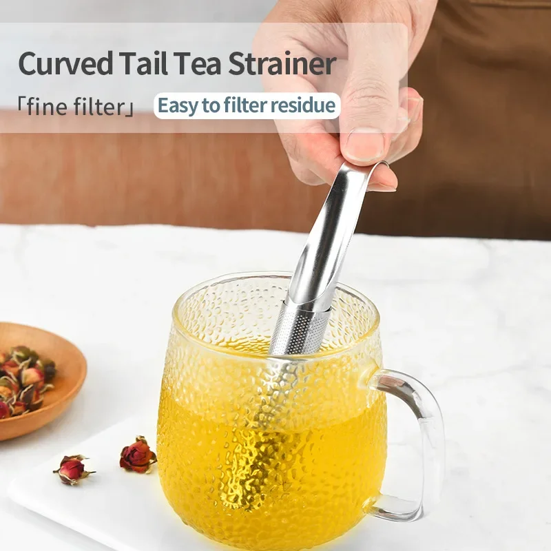 Home Long Tea Infuser Maker Mate Teaspoon Household Design Metal Filter Steel Bar. Pipe Stainless Brewer Accessories Sieve