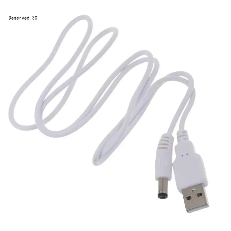 USB to 5.5x2.5mm 5V Charging Cable USB 2.0 to DC5V Charging Adapter Cord Durable 1-3M