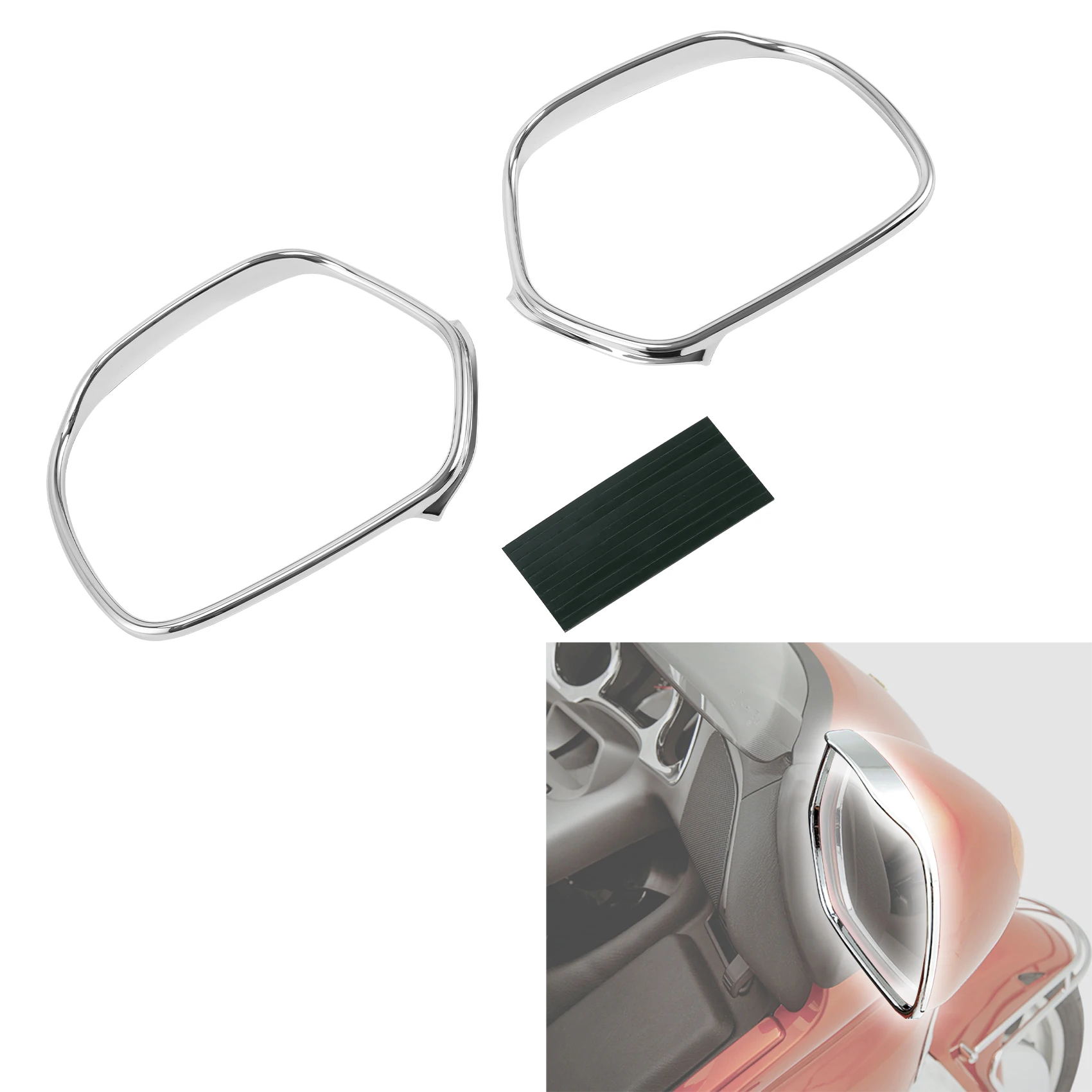 

Rear View Mirrors Trim For Honda GOLDWING 1800 GL1800 2001-2017 2016 2015 2014 2013 2012 2011 Motorcycle Accessories