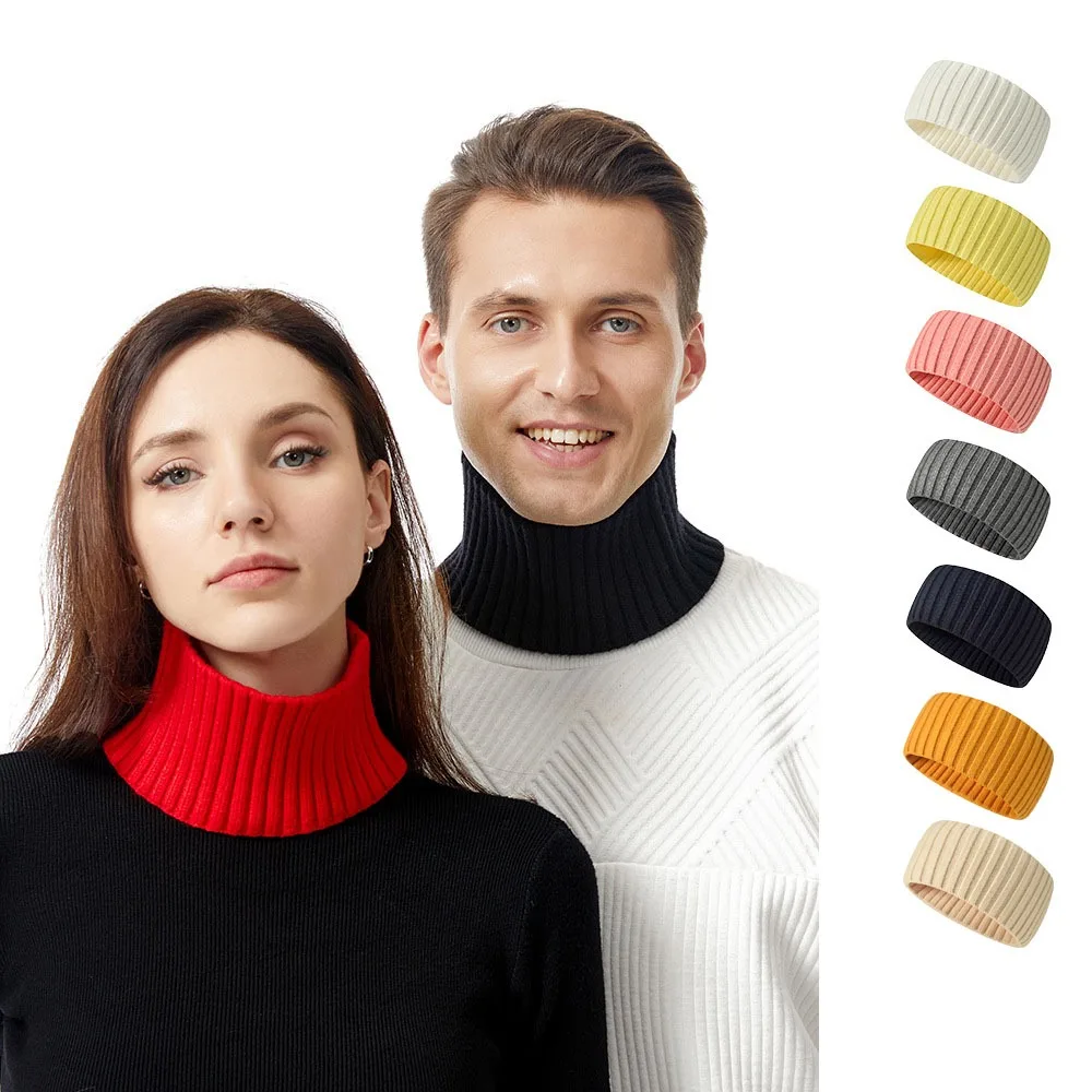 

Fashion Wide Knitted Headband Soft Solid Color Sports Hairbands Warm Breathable Elastic Headband Unisex