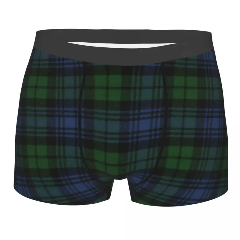 Black Watch Ancient Scottish Tartan Underwear Men Print Geometric Plaid Boxer Shorts Panties Briefs Breathbale Underpants