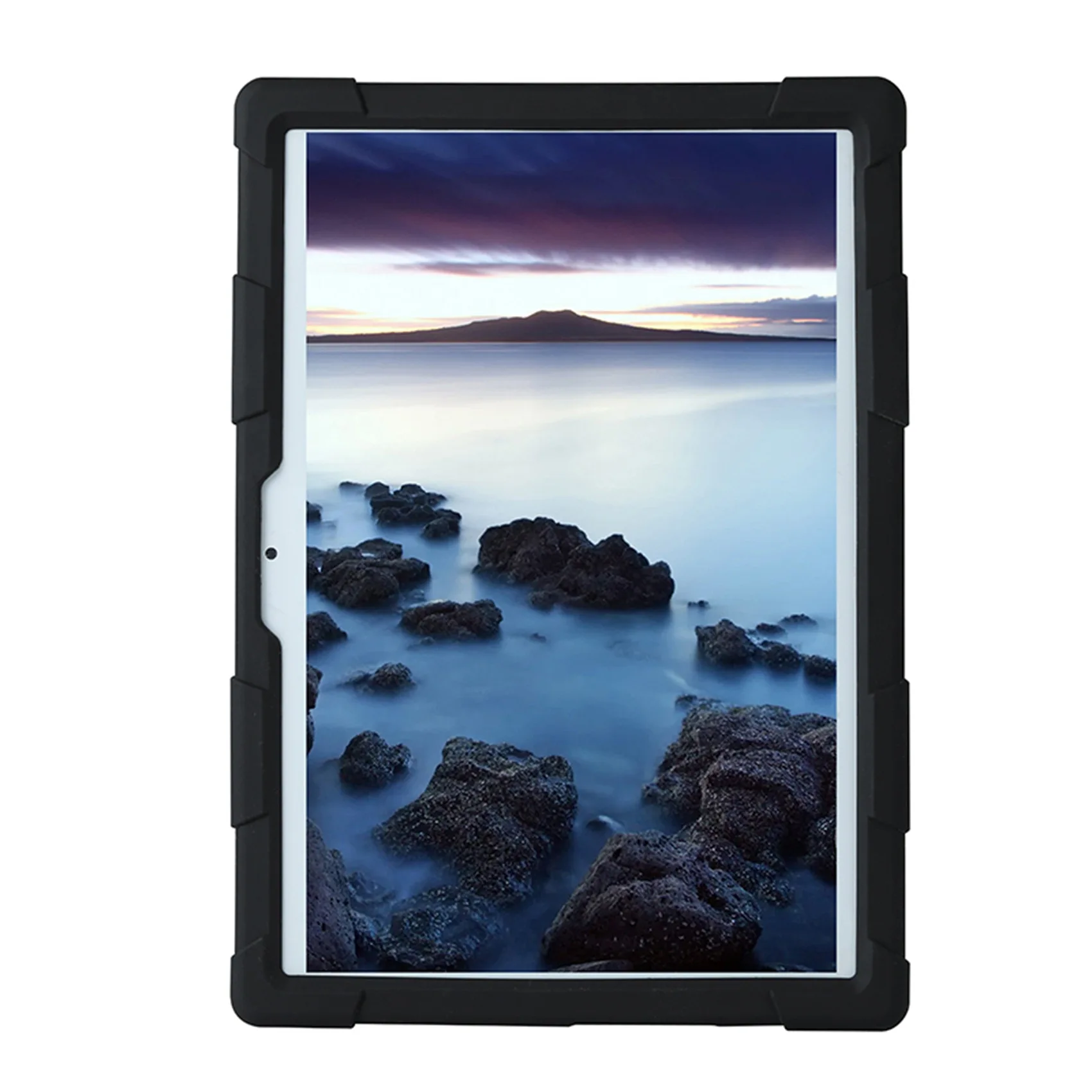 

Практичный чехол для планшета Teclast M30 M30 PRO 10,1-дюймовый силиконовый чехол для планшета Регулируемая подставка для планшета с ручкой (черный)