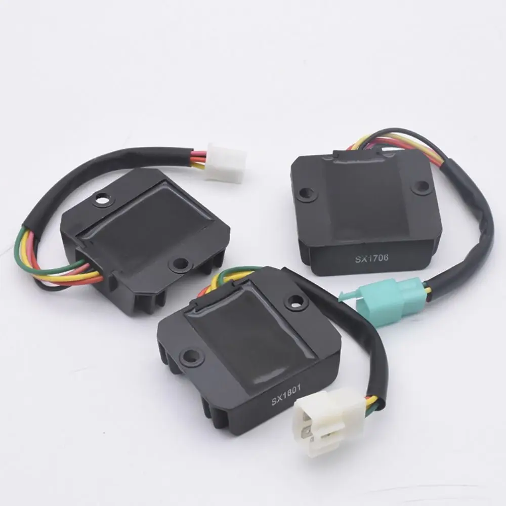 Qianjiang GY6 Guangyang Electrical Vehicle Parts DY110WYCG125FXD125 Black Plastic 5-wire Male Plug-in 9 Styles Voltage Regulator