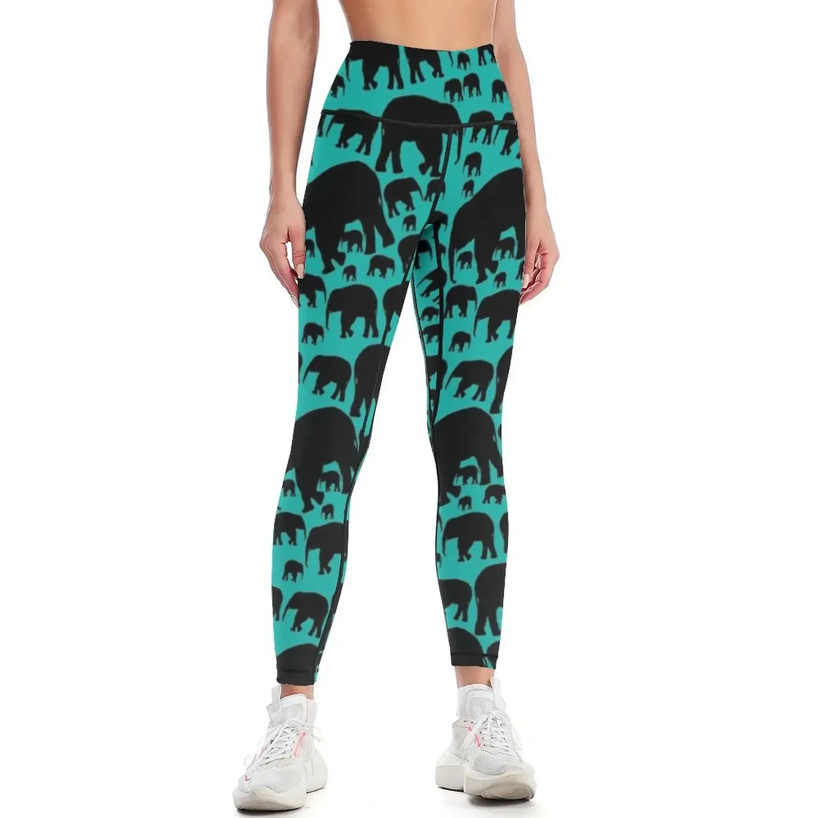 

Elephants Silhouette Leggings sportswear gym sports for sports for gym sports tennis for Womens Leggings