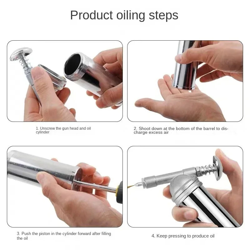 

80cc Capacity 1000PSI Output Pressure Oiler Mini Bicycle Grease Gun Machine Handheld High Pressure Oiler Hand Tools Repair Tools pistola de engrasar pistola traumatica 9mm real de metal grease gun масло моторное