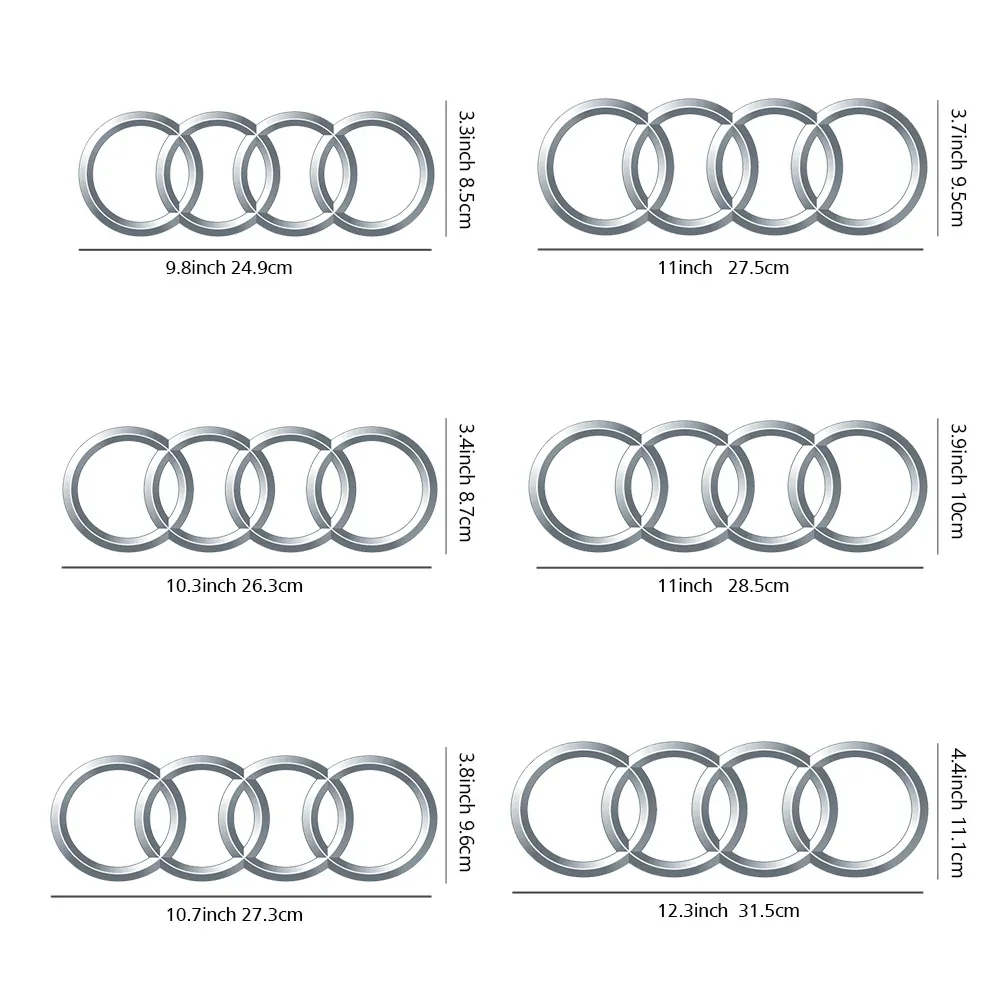 

Новинка 2026 года: Оригинальные 3D-наклейки на решетку радиатора и багажник для Audi Q3, Q5, A3 8V, RS, S5, A8, Q7, T