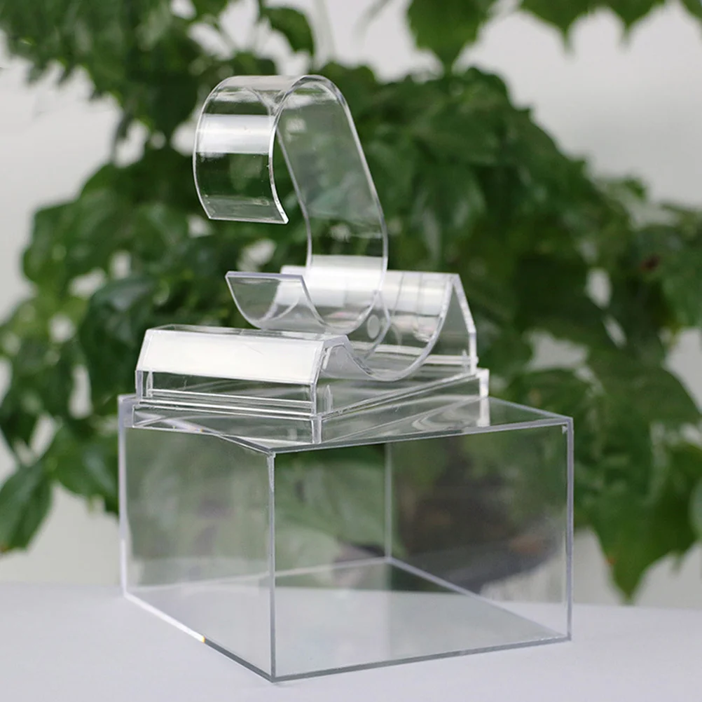 6 قطع صندوق عرض للساعة بتصميم بسيط وأنيق مع حامل مدمج وحقيبة خفيفة الوزن محمولة لتخزين الساعات والهدايا #4