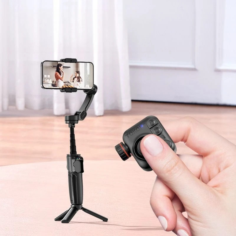 Three-axis mobile phone gimbal stabilizer, anti-shake camera, handheld follow-up live broadcast shooting mobile phone holder