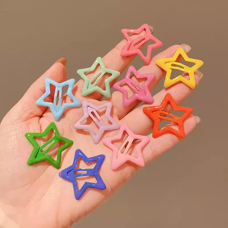 30pcs Colorful Star BB Hair Clips Y2K Women Grils Cute Metal Star Hairpin Side Barrettes Hair Grip Headwear Hair Accessories