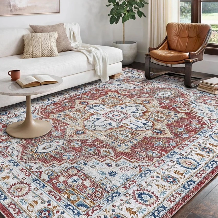 Ethnic Style Carpet for Living Room Home Decoration Bedroom Carpets Large Area Luxury Rug American Hairless Coffee Table Mat