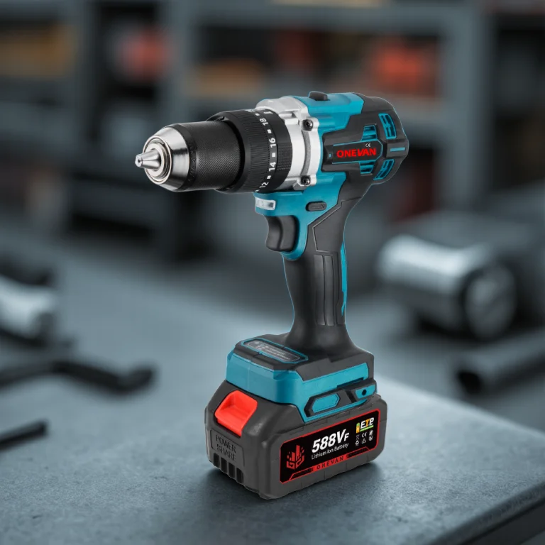 Taladro eléctrico inalámbrico ONEVAN de 25 velocidades, taladro percutor, destornillador, herramienta eléctrica para batería Makita de 18V.