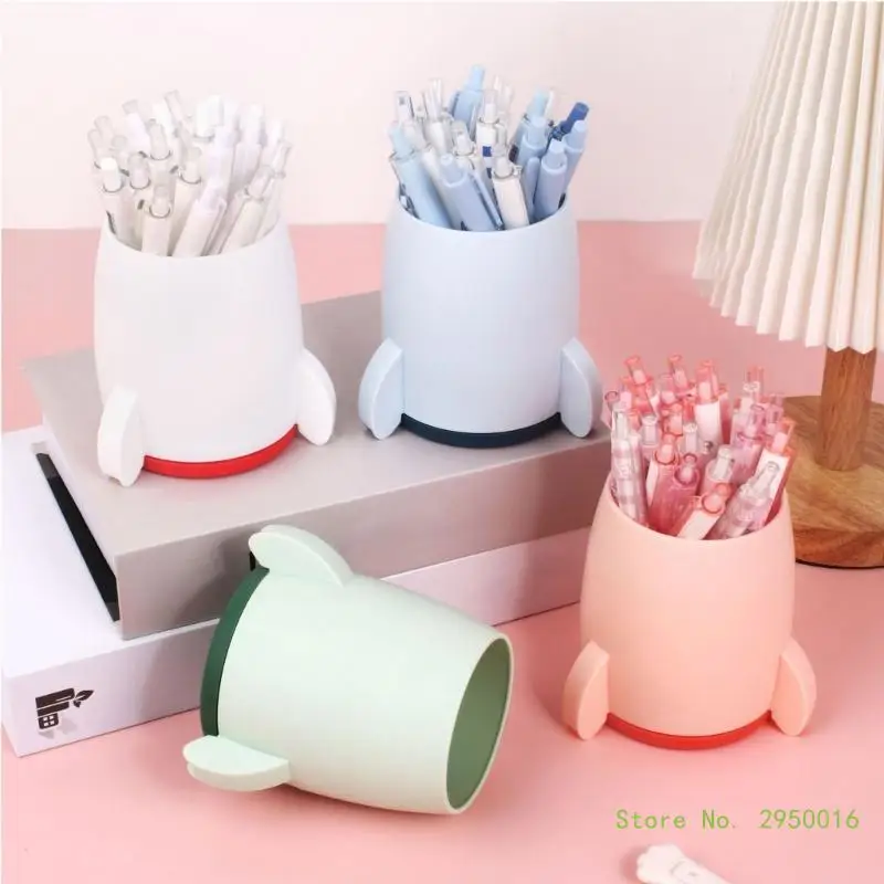 Student Pen Holder High Capacity Pencil Holder Desk Pencil Cup Makeup Brush Cup for Home Office School