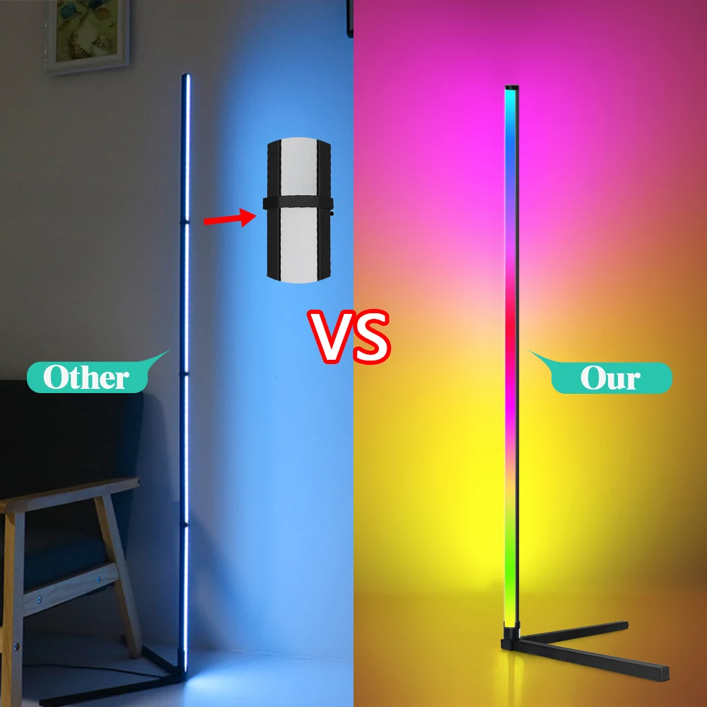 Dimmable Corner Floor Lamp 125/165cm Stand Tuya Smart RGB LED Mood Light for Bedroom Nordic Home Decor Interior lighting