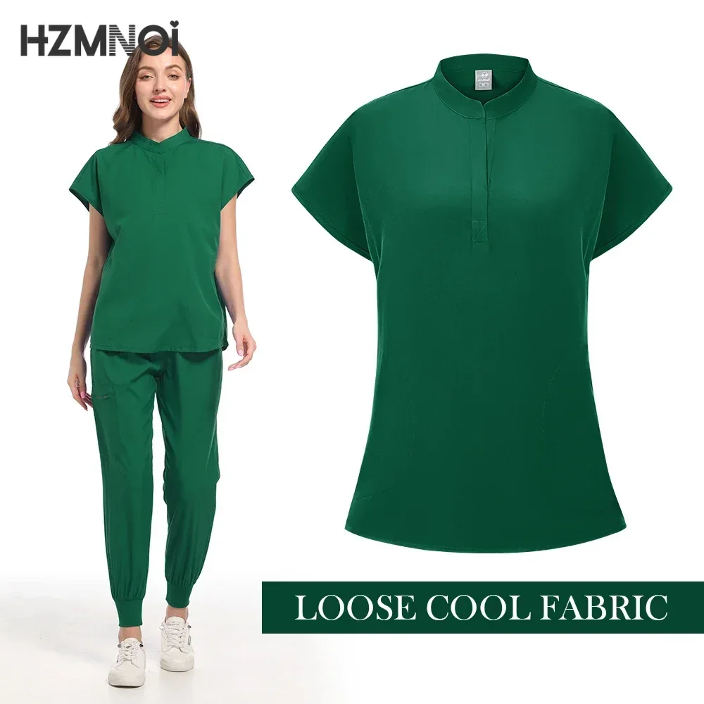 Multicolor Scrubs Uniform Short Sleeve Tops+jogger Pants Nursing Uniform Women Pet Doctor Medical Surgery Workwear Surgical Sets