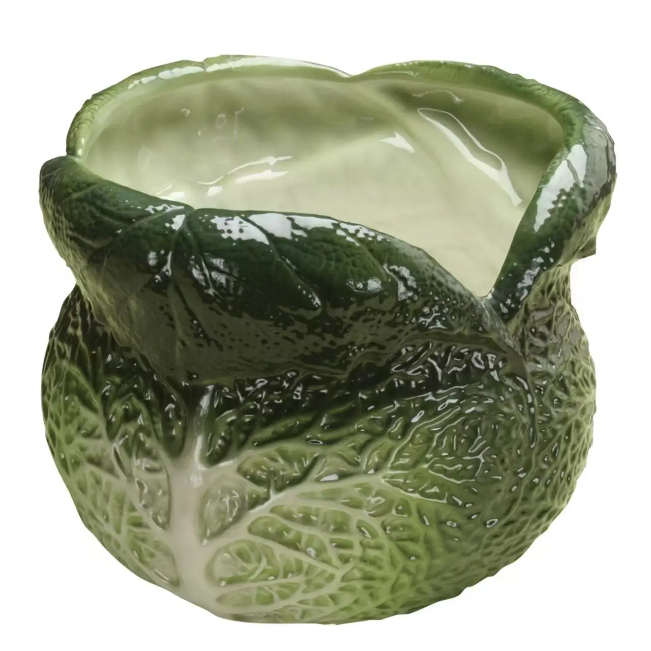 

Ceramic Cabbage Shaped Bowl Decorative Planter Pot for Succulents, Fruit & Snack Bowl, Unique Kitchen Home Decor Accent Flower V