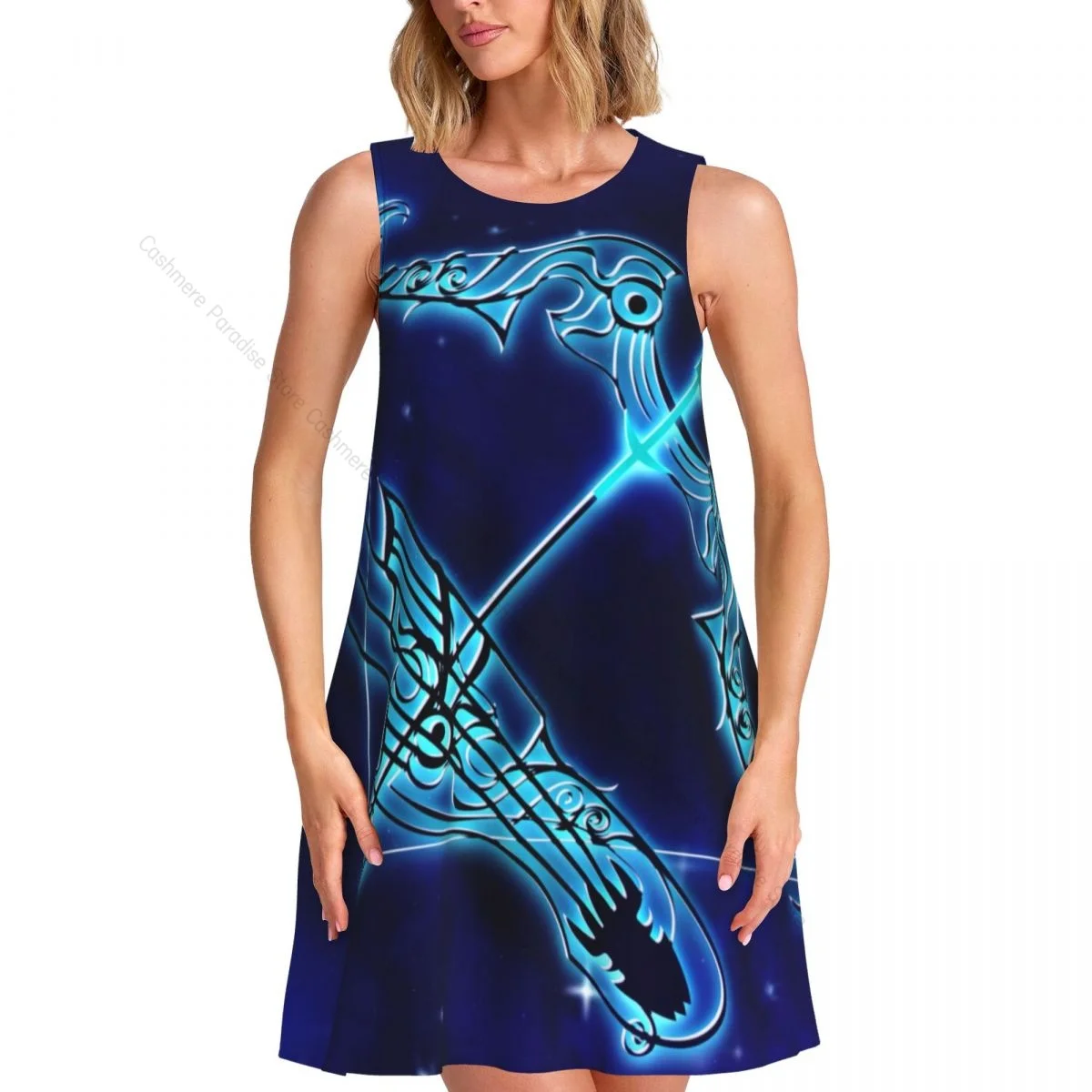 ชุดสตรี Star Sign ฤดูร้อน Casual T เสื้อชุดชายหาดชุดถัง