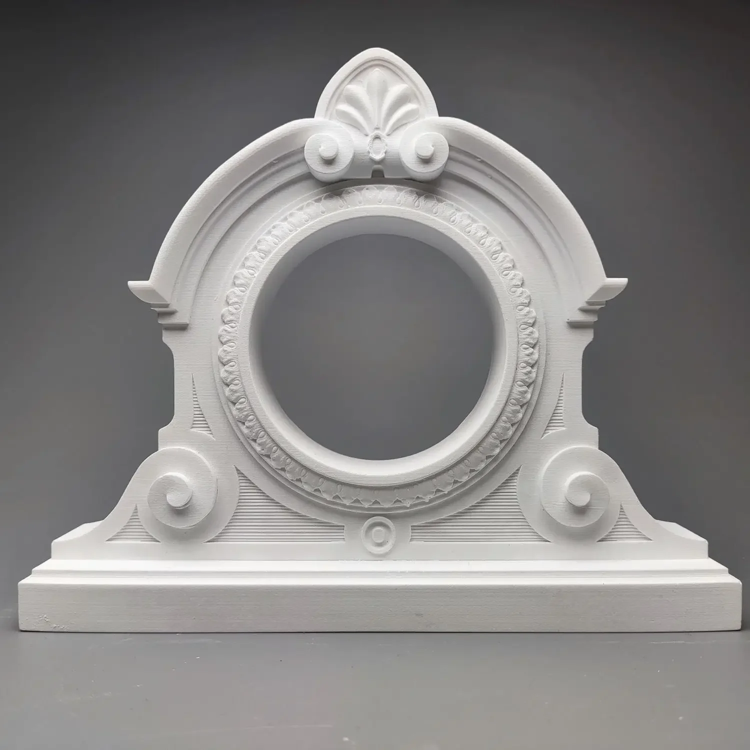 Rococo Style Round Window Scenery Structure Architectural Ornaments Plaster Statue Art Sketch Sculpture Decorative Art Model
