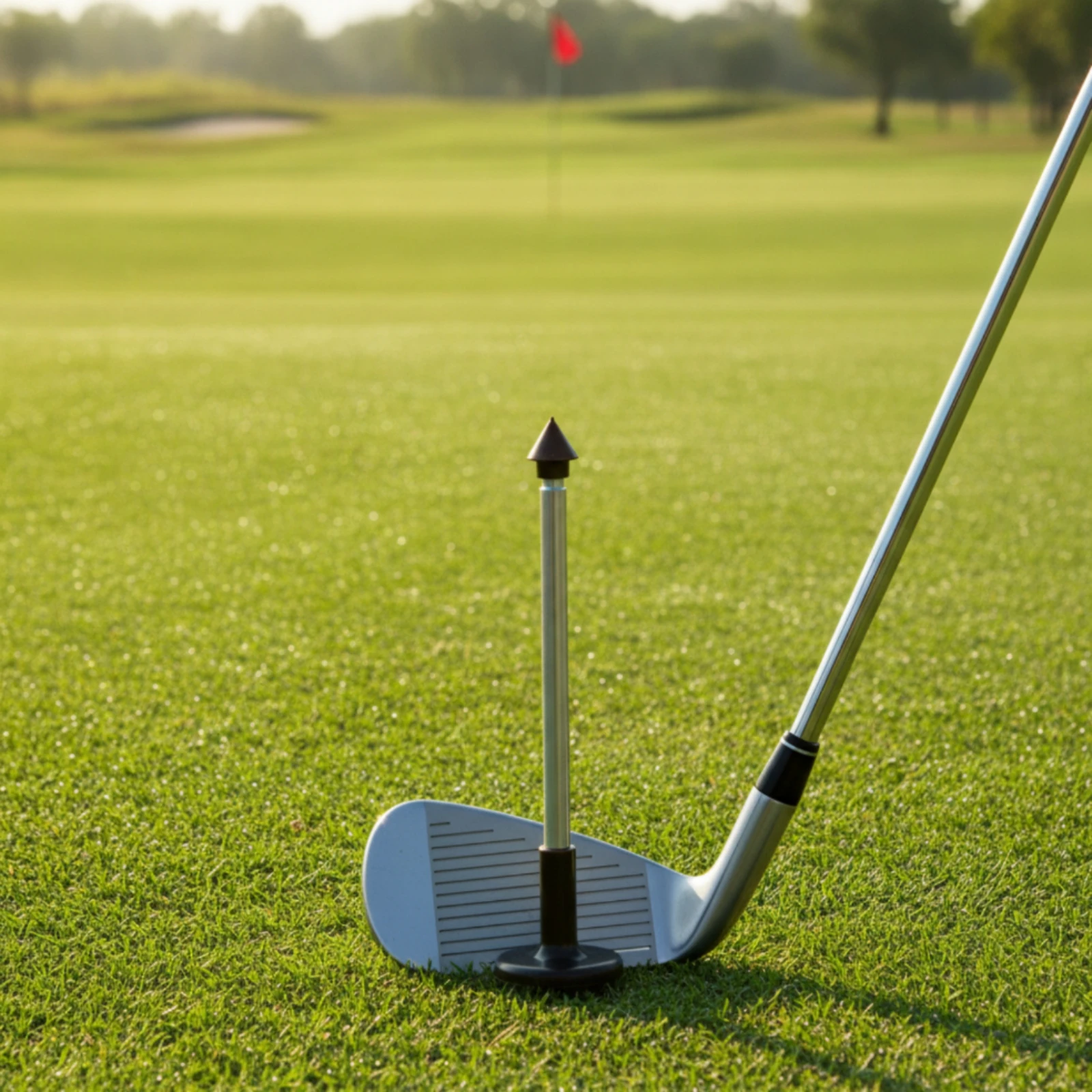 Golf Chipping Indicator Telescopic Golf Direction Indicator Swing Corrector Adjustable Freestanding for Golfers, Backyard